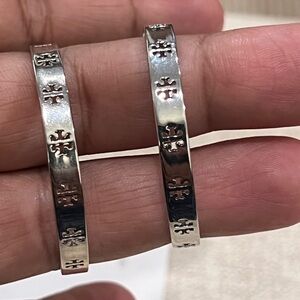 Tory Burch Metallic Hoop Earrings